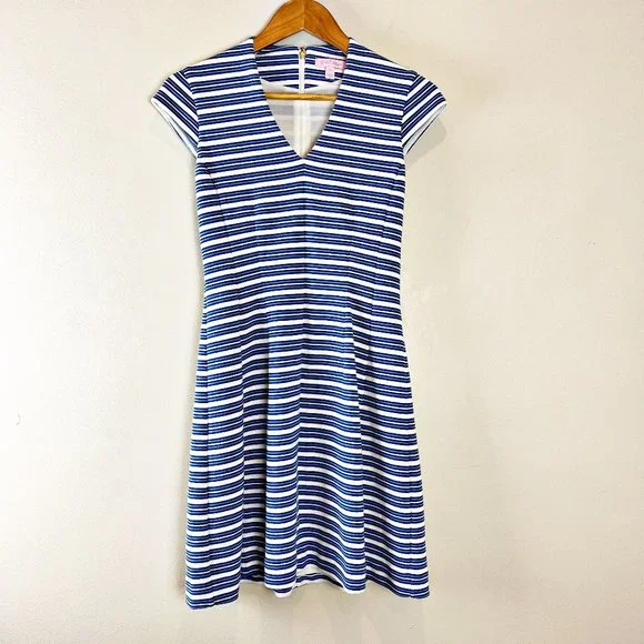 2/$30 Lilly Pulitzer Briana Striped A-line Dress XS - Picture 3 of 6
